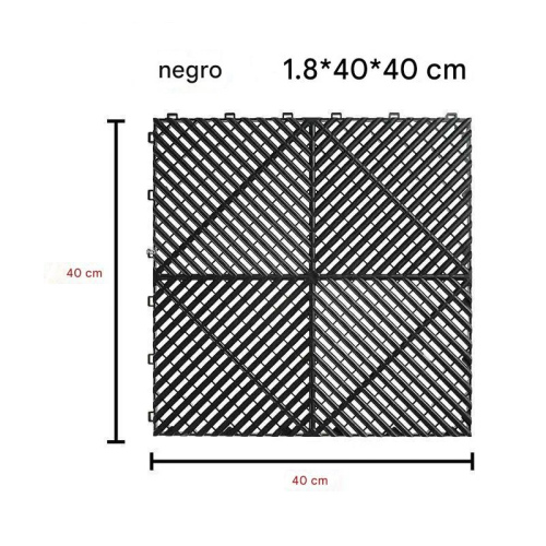 Baldosa Drenaje PVC Negro